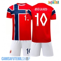 Camisa de time de futebol Noruega Martin Odegaard #10 Replicas 1º Equipamento Infantil Mundo 2026 Manga Curta (+ Calças curtas)